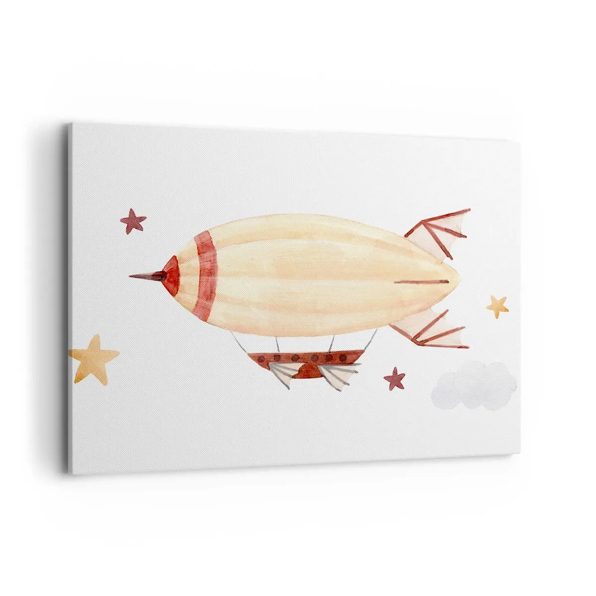 Schilderen op canvas - Luchtschip - 100x70 cm