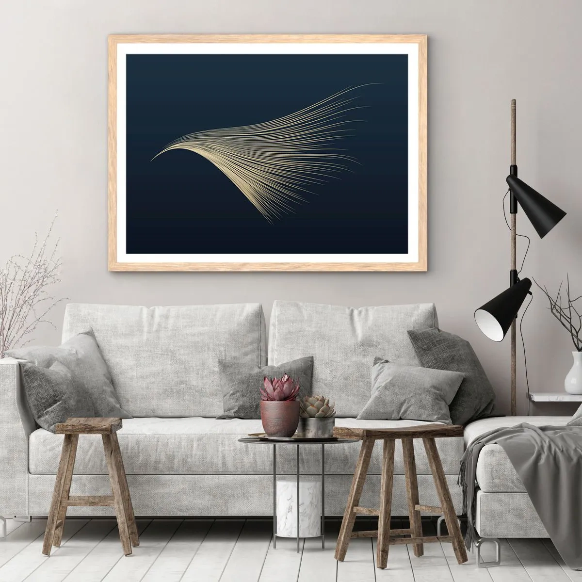 Een poster in een licht eiken lijst - Als het haar van een engel - 40x30 cm
