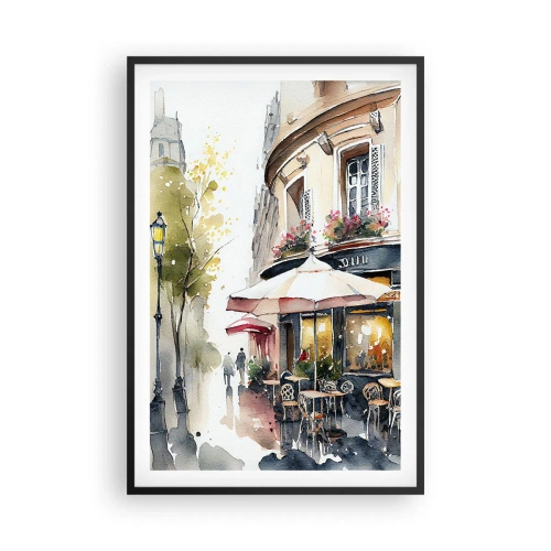 Poster in een zwarte lijst - Parijse ochtend - 61x91 cm
