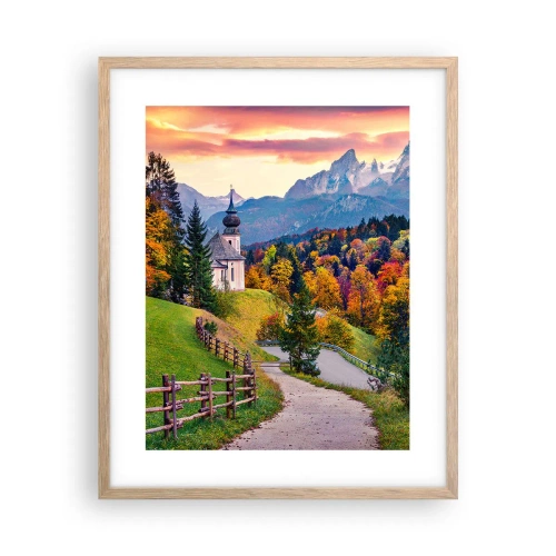 Een poster in een licht eiken lijst - Landschap zoals geschilderd - 40x50 cm