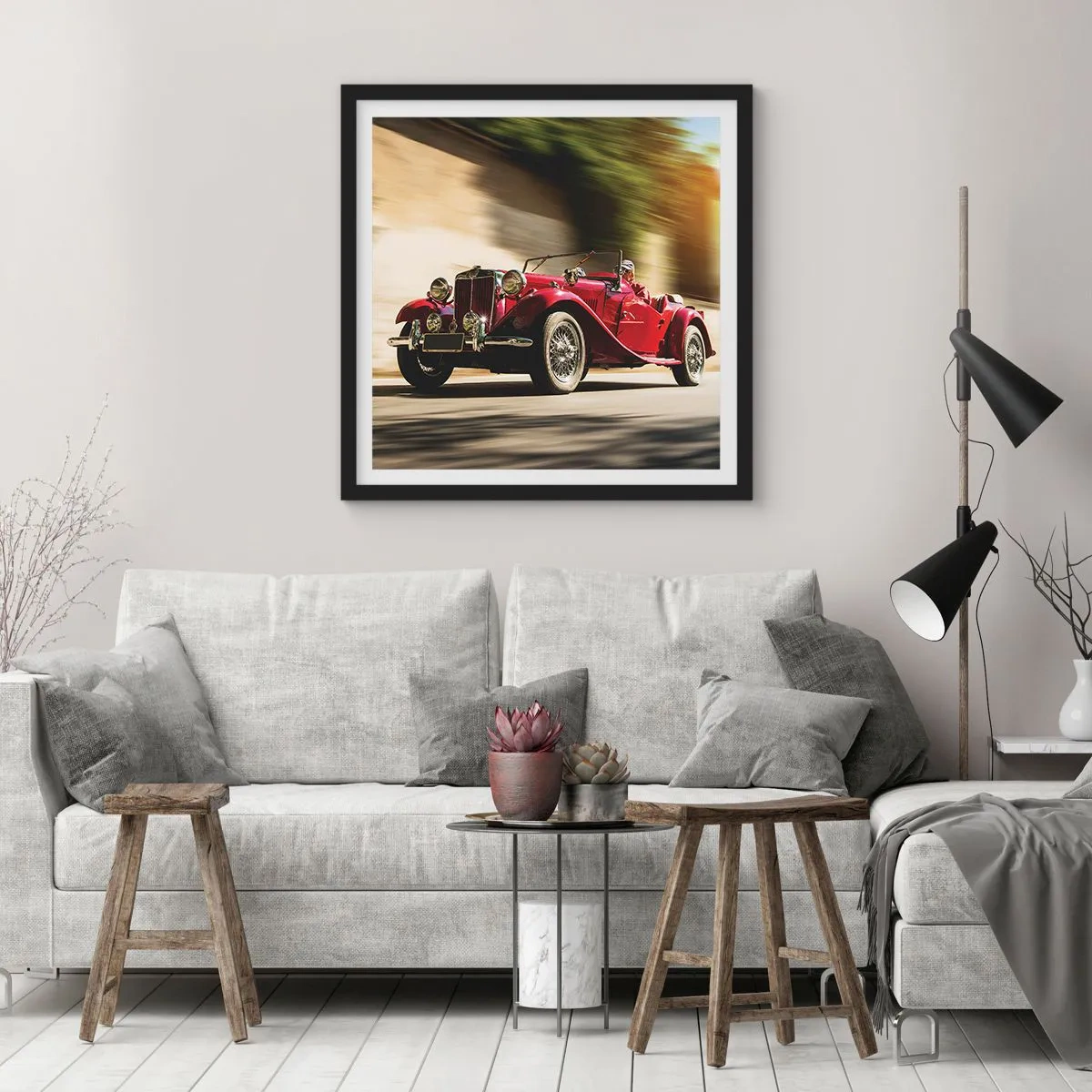 Poster in een zwarte lijst - Mooier dan Nike van Samothrace - 60x60 cm