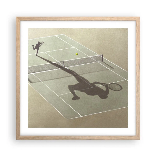 Een poster in een licht eiken lijst - Jezelf overwinnen - 50x50 cm