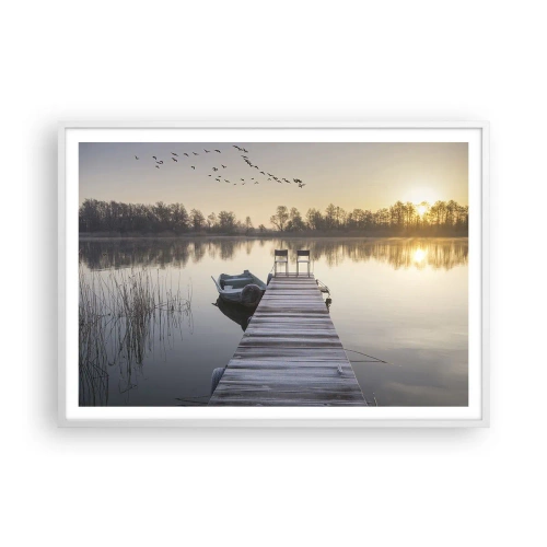 Poster in een witte lijst - Ik ben zo terug - 100x70 cm