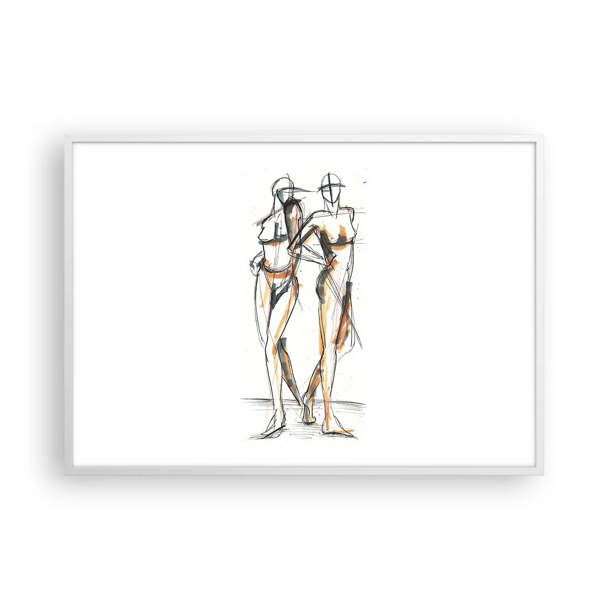 Poster in een witte lijst - Een studie van genade - 100x70 cm