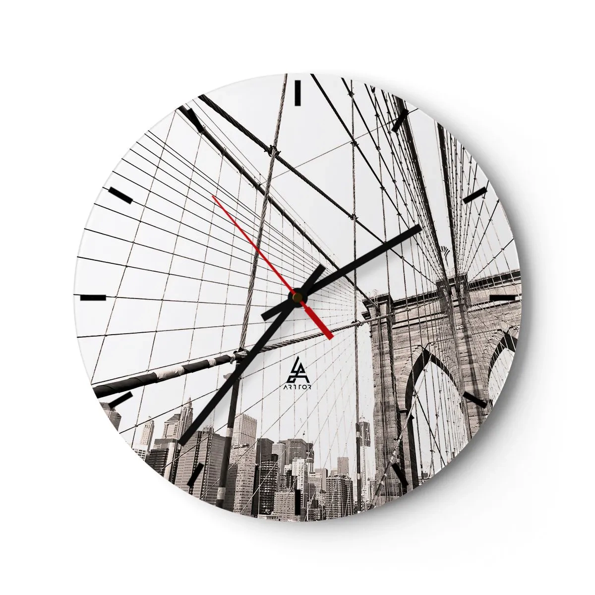 Wandklok - Klok - Kathedraal van New York - 30x30 cm