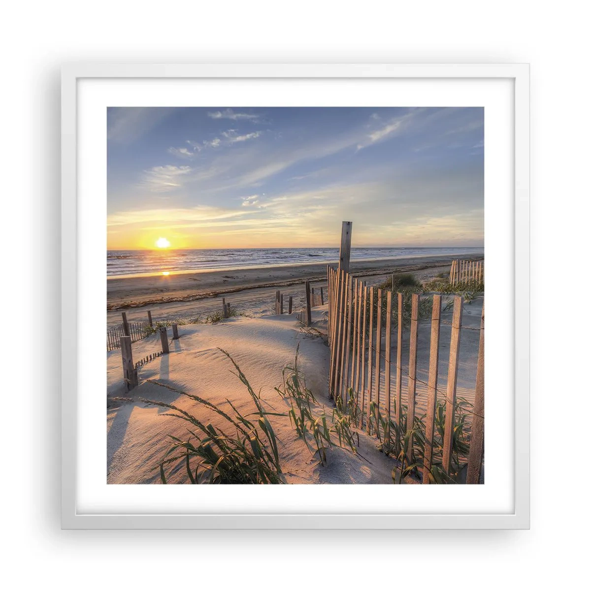 Poster in een witte lijst - Glans en schaduw van de wind - 50x50 cm