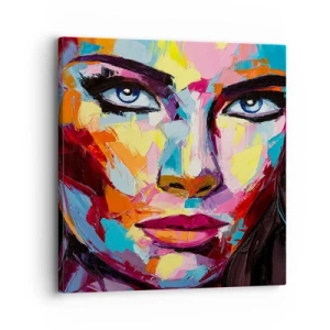 Schilderen op canvas - De ziel is ook kleurrijk - 30x30 cm