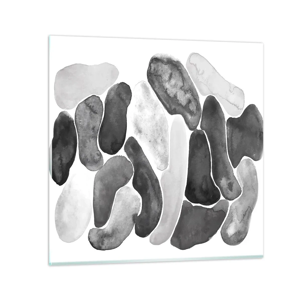 Schilderen op glas - Rotsachtige abstractie - 70x70 cm