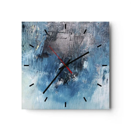 Wandklok - Klok - Rhapsody in Blauw - 30x30 cm