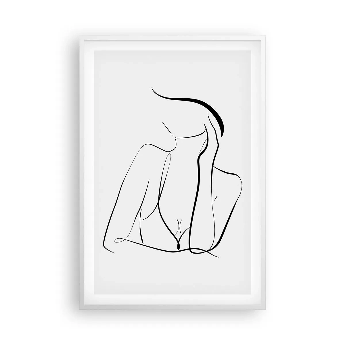 Poster in een witte lijst - Op de golf van dromen - 61x91 cm