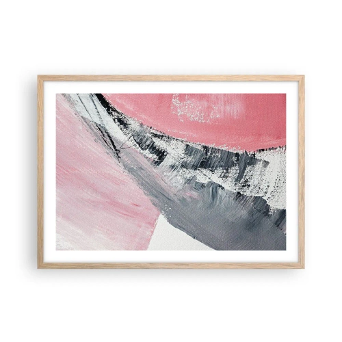 Een poster in een licht eiken lijst - Bijpassende compositie - 70x50 cm