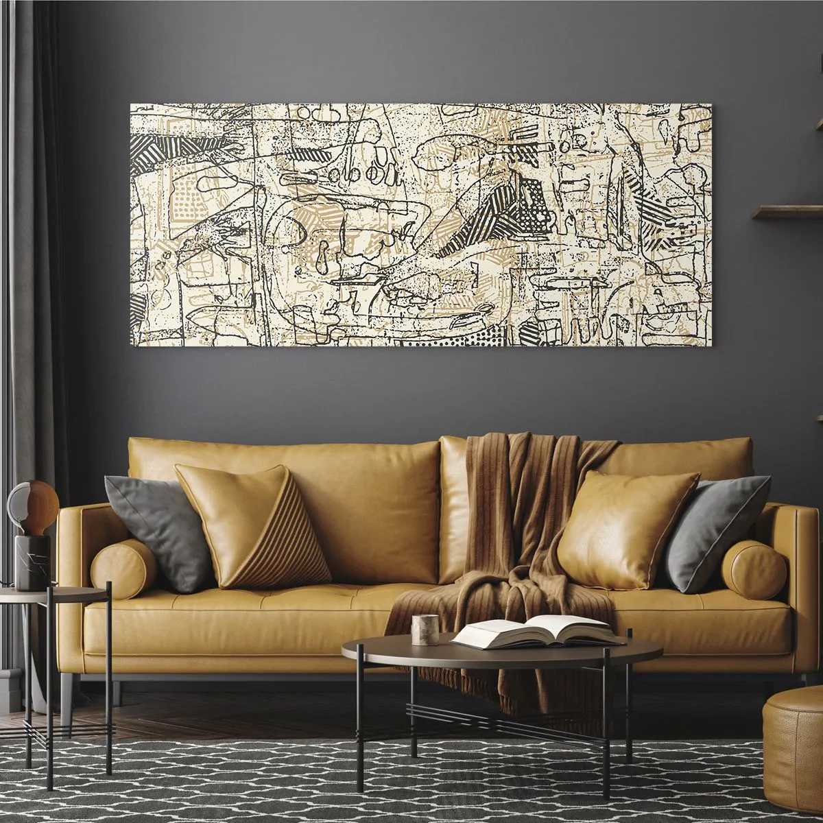 Schilderen op glas - Het wacht om te worden gedecodeerd - 120x50 cm