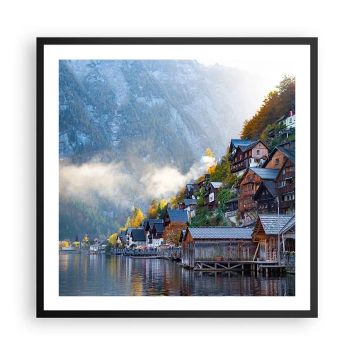 Poster in een zwarte lijst - Alpine sfeer - 60x60 cm