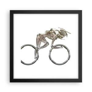 Poster in een zwarte lijst - Een prachtige machine - 30x30 cm