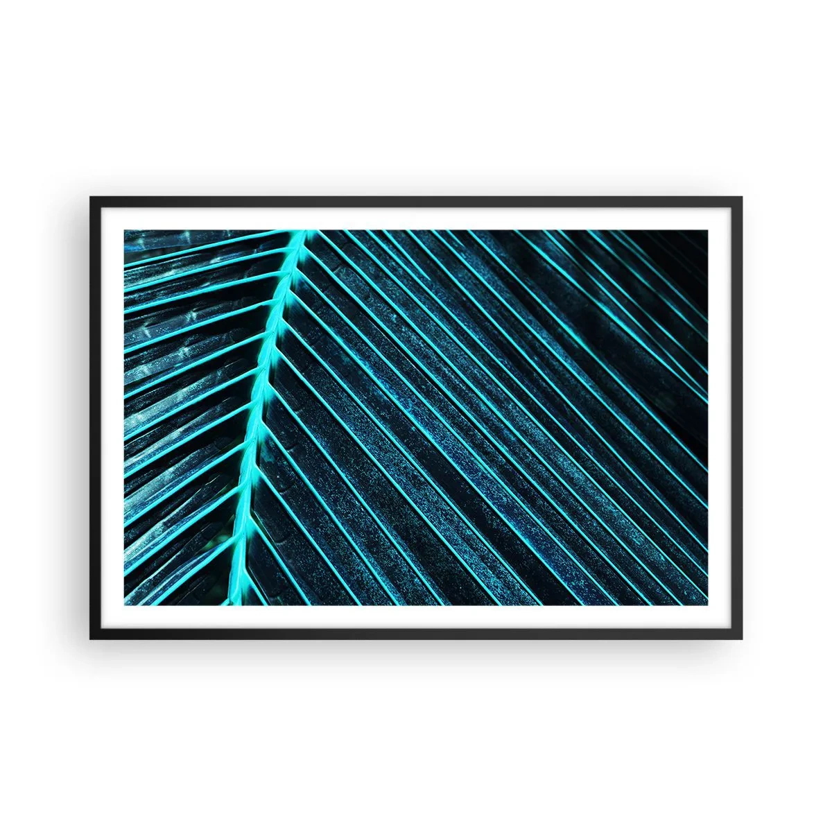 Poster in een zwarte lijst - Groene textuur - 91x61 cm