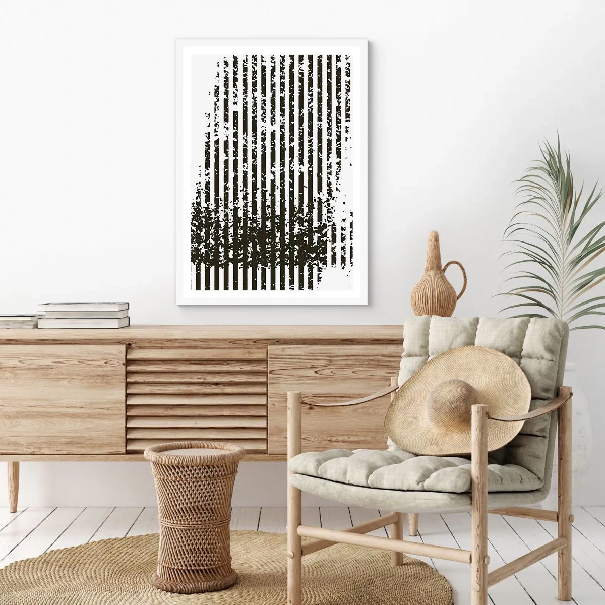 Poster in een witte lijst - Ritme en ruis - 30x40 cm