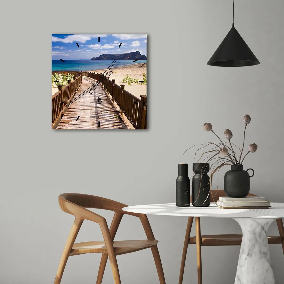 Wandklok - Klok - Neem me mee naar de gelukkige eilanden - 30x30 cm