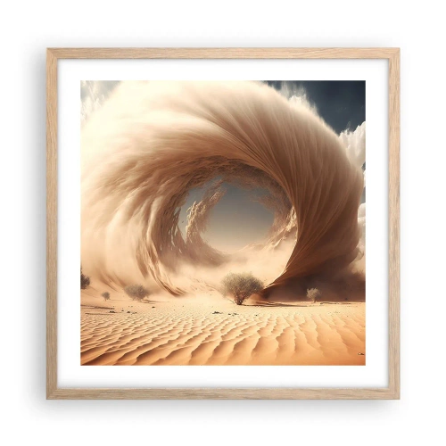 Een poster in een licht eiken lijst - Open portaal - 50x50 cm