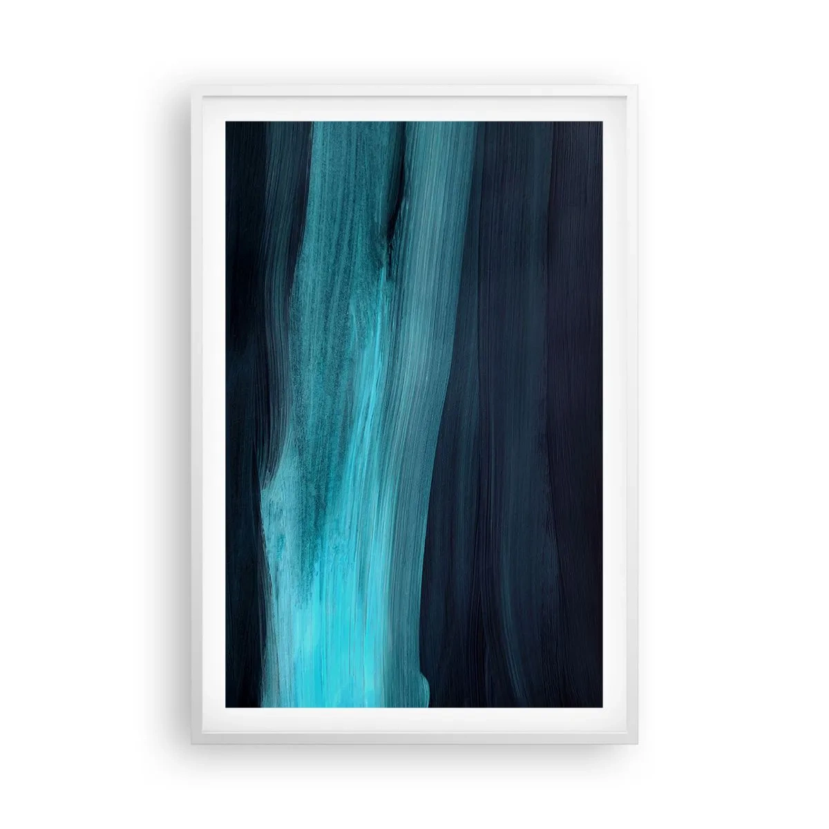 Poster in een witte lijst - Ga met de stroom mee - 61x91 cm