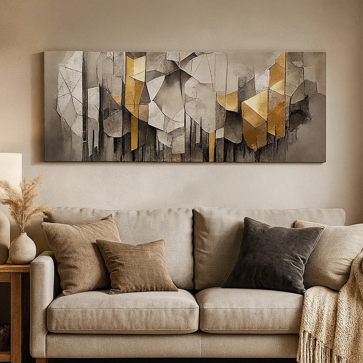 Schilderen op canvas - Compositie van ijs en licht - 30x30 cm