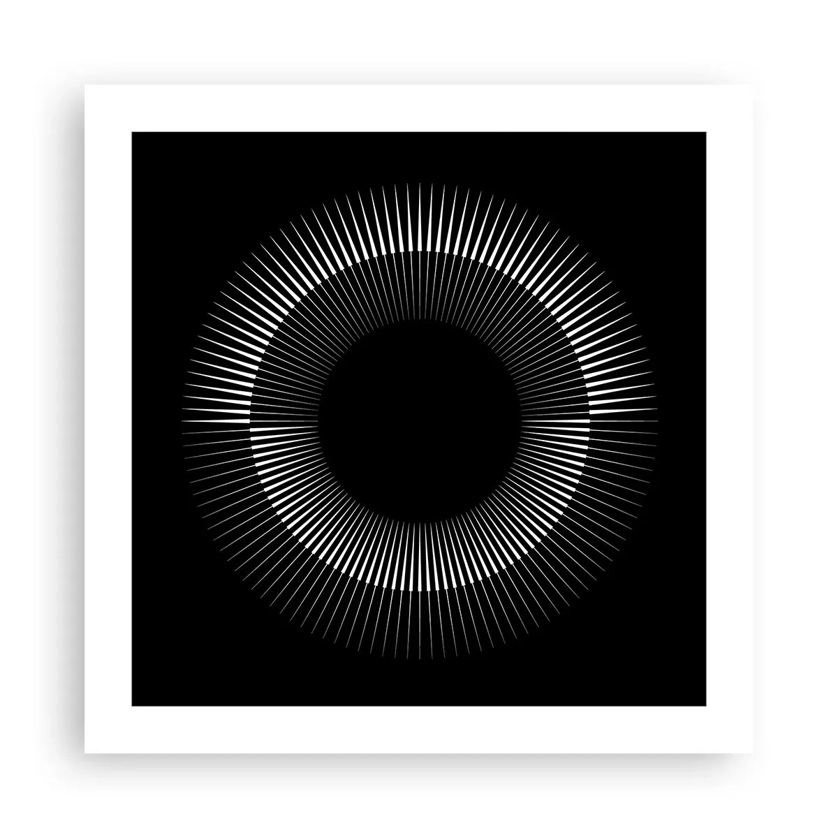Poster - Zwarte zon - 50x50 cm