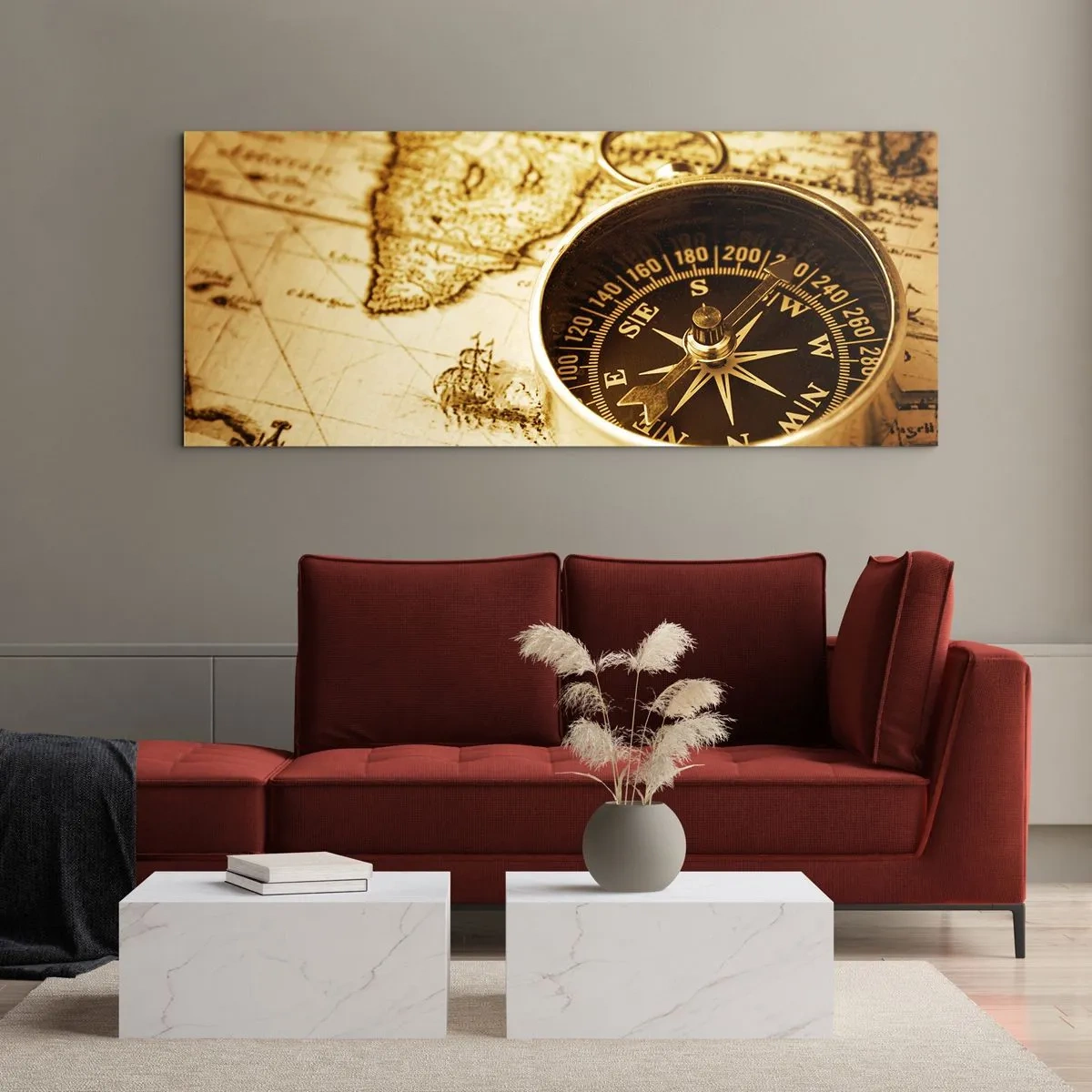 Schilderen op glas - Oost of west? - 100x40 cm
