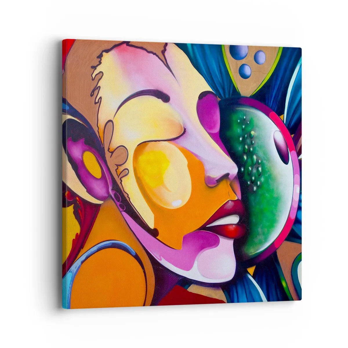 Schilderen op canvas - Aanraken met kleur - 40x40 cm