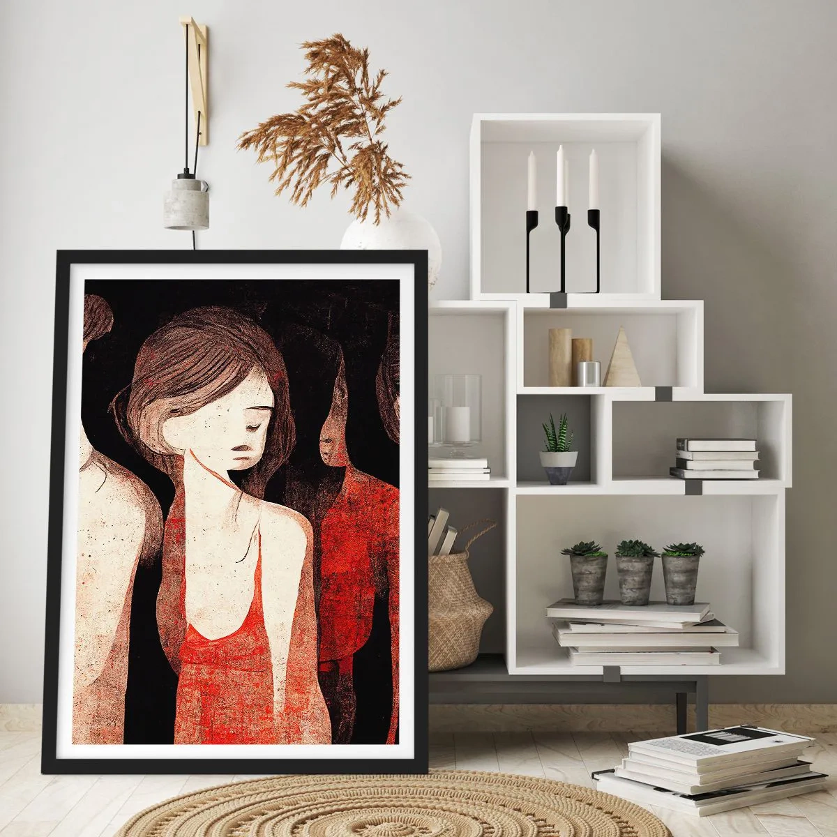 Poster in een zwarte lijst - Madonna's van duisternis - 30x40 cm