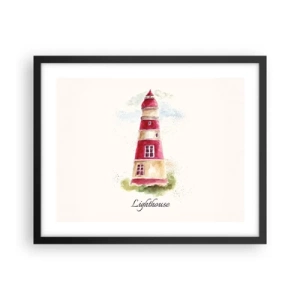 Poster in een zwarte lijst - Er is altijd goed weer in de buurt - 50x40 cm