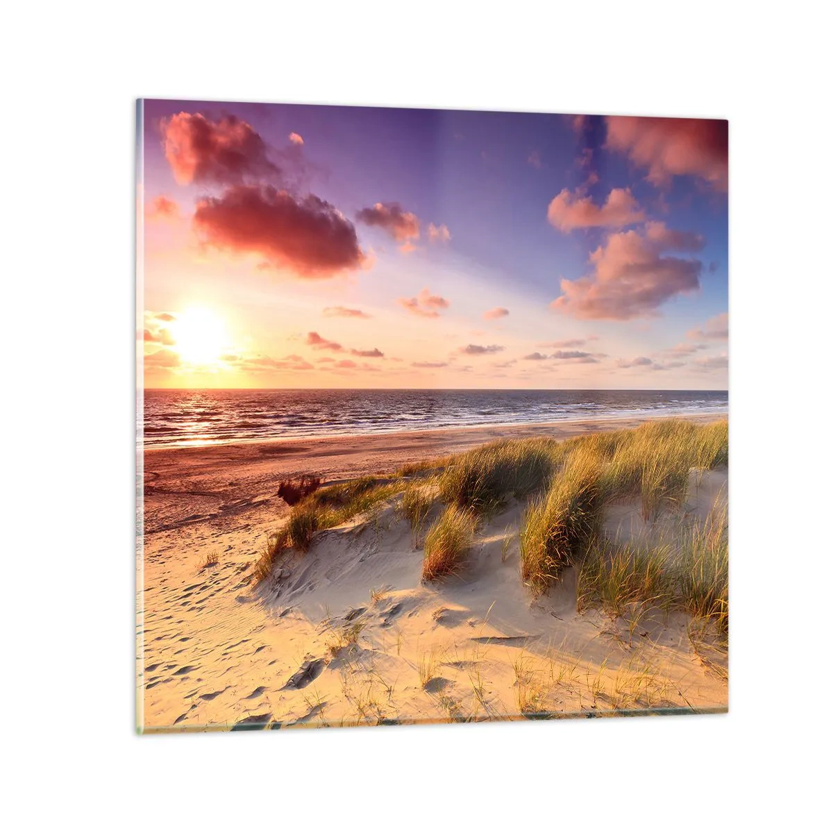 Schilderen op glas - De lucht ruikt al in de zomer - 60x60 cm