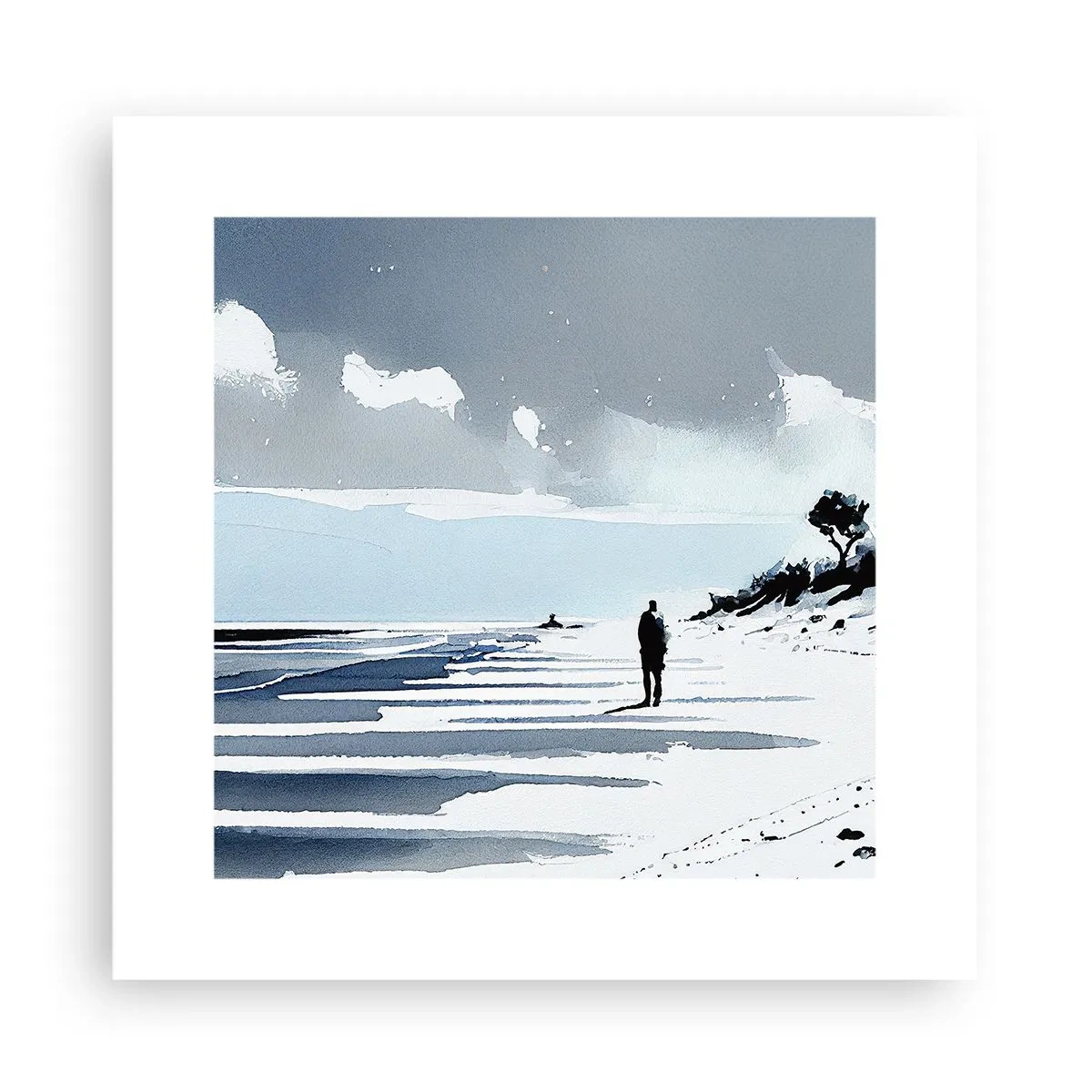 Poster - Alleen - 30x30 cm