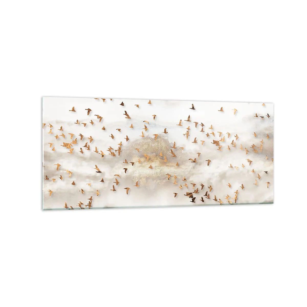 Schilderen op glas - Het is tijd… - 120x50 cm