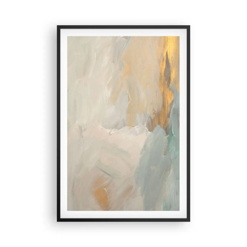 Poster in een zwarte lijst - Abstractie – het land van zachtheid - 61x91 cm
