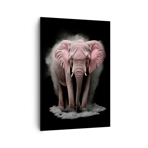 Schilderen op canvas - Denk niet aan een roze olifant! - 70x100 cm