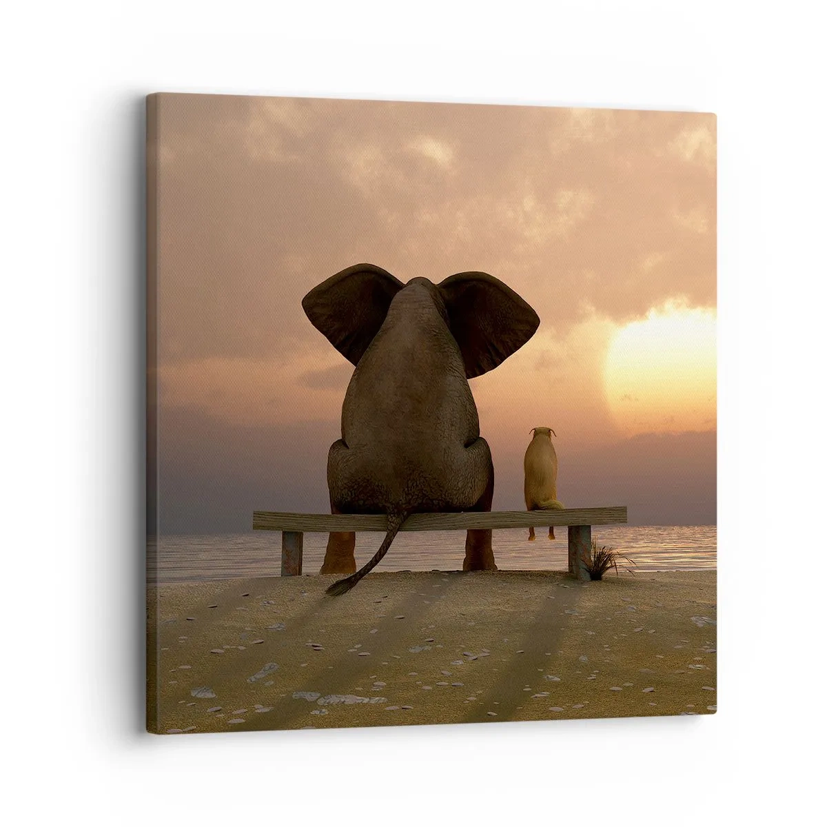 Schilderen op canvas - Het is goed om samen stil te zijn - 30x30 cm