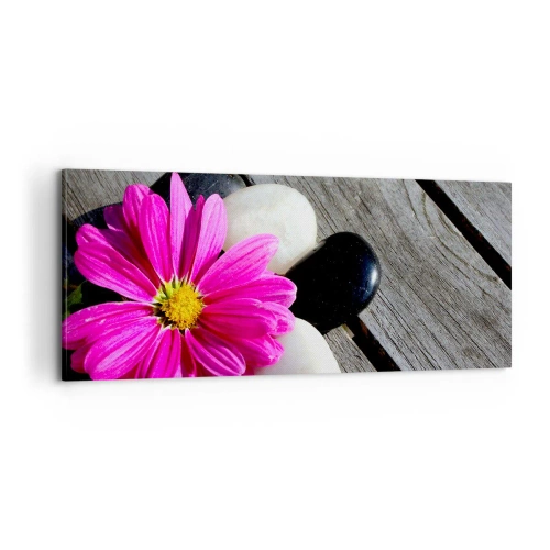 Schilderen op canvas - Rust op de pier - 100x40 cm