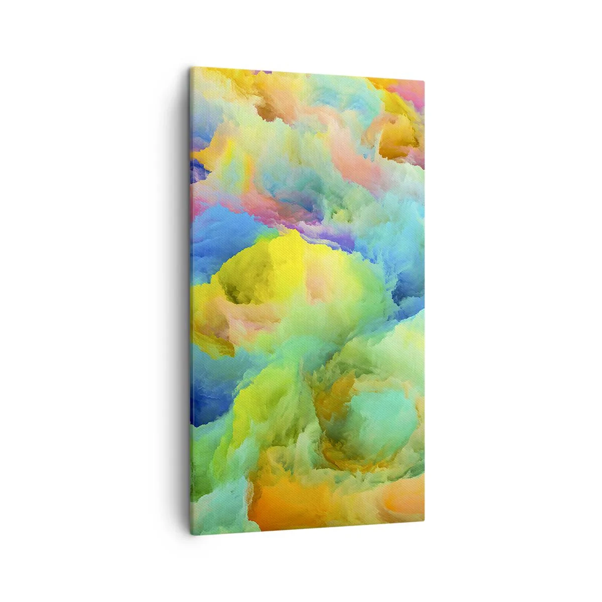 Schilderen op canvas - Regenboog dons - 45x80 cm