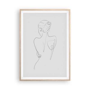 Een poster in een licht eiken lijst - Lichaamsmuziek - 70x100 cm
