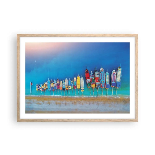 Een poster in een licht eiken lijst - Vanuit vogelperspectief - 70x50 cm