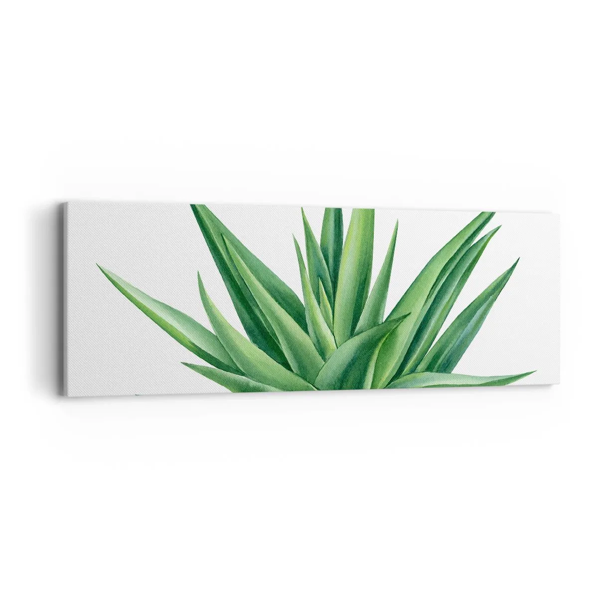 Schilderen op canvas - Groen – kracht – leven - 90x30 cm