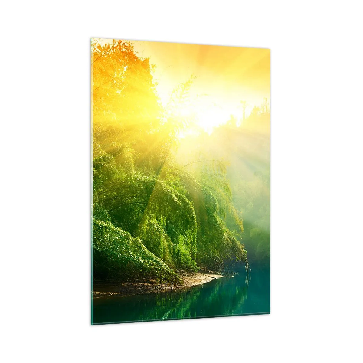 Schilderen op glas - Verdrinken in de zon en schaduw - 50x70 cm