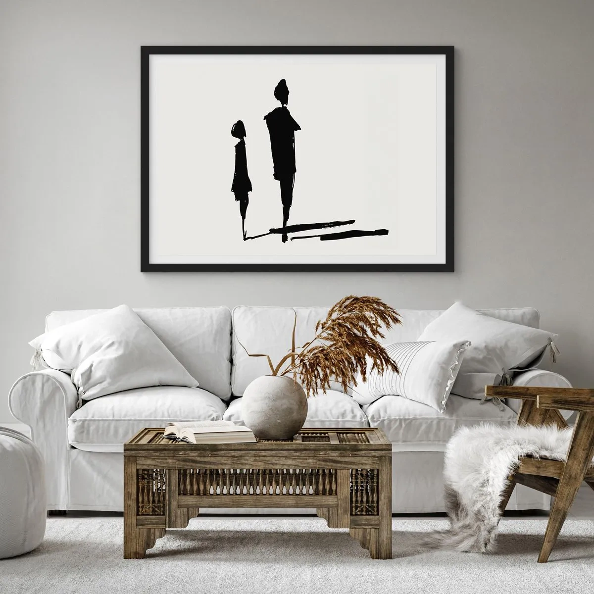 Poster in een zwarte lijst - Zeker samen? - 70x50 cm