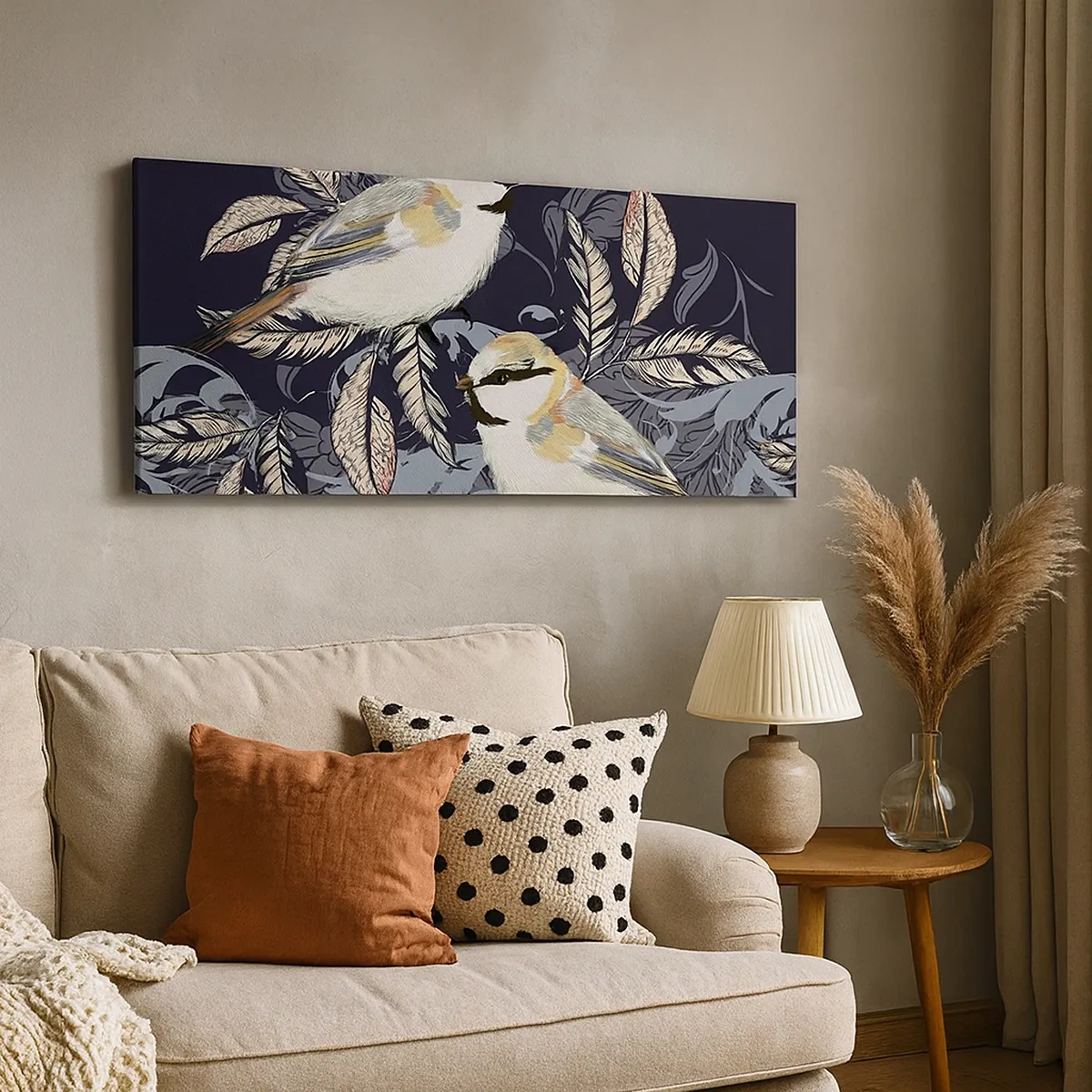 Schilderen op canvas - Geel-blauwe triller - 30x30 cm