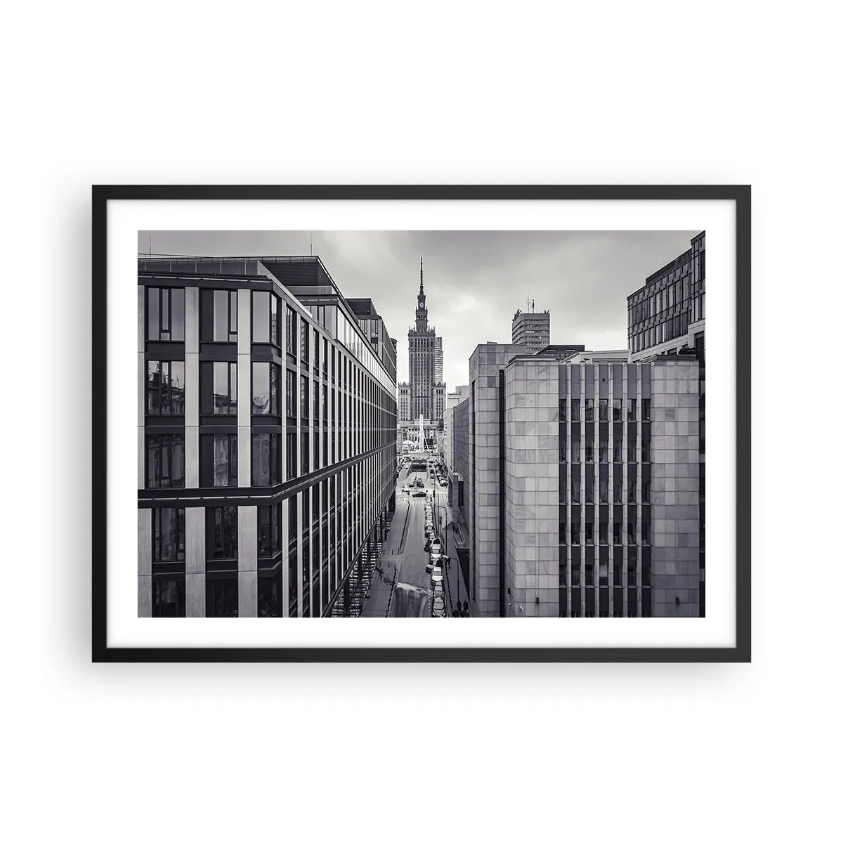 Poster in een zwarte lijst - Warschau vallei - 70x50 cm