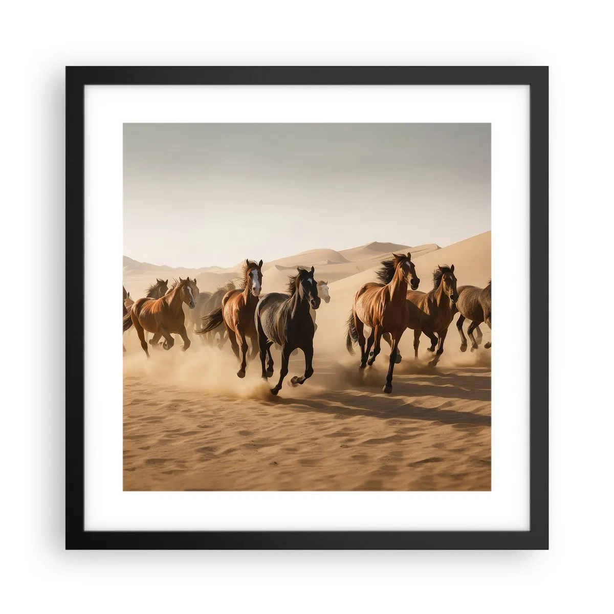 Poster in een zwarte lijst - Vrij als de wind - 40x40 cm