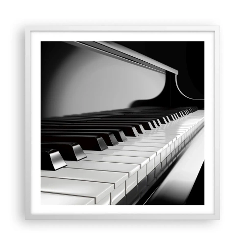 Poster in een witte lijst - Harmonie van vormen en kleuren - 60x60 cm