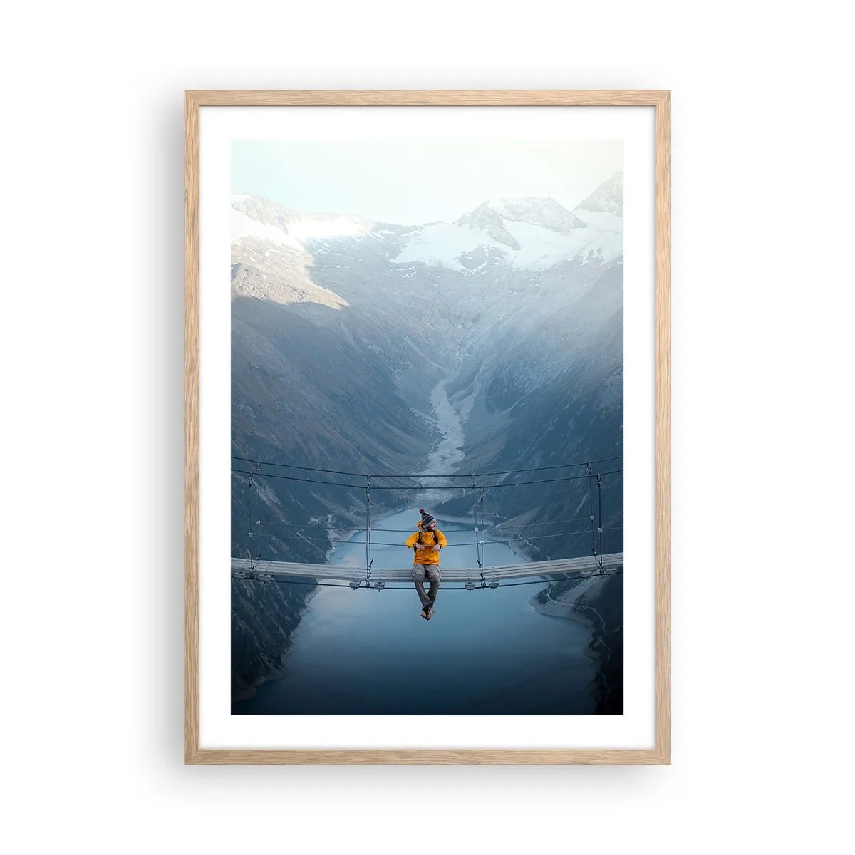 Een poster in een licht eiken lijst - Blij in het ongewisse - 50x70 cm