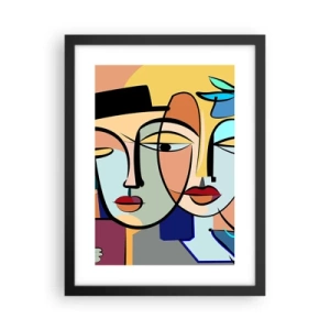 Poster in een zwarte lijst - Picasso's randez-vous - 30x40 cm