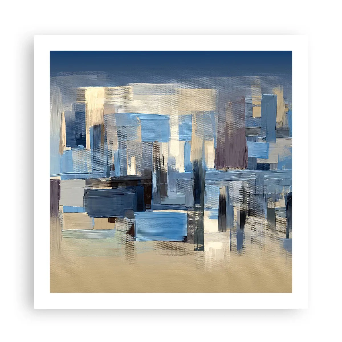 Poster - Blauwe constructie - 60x60 cm