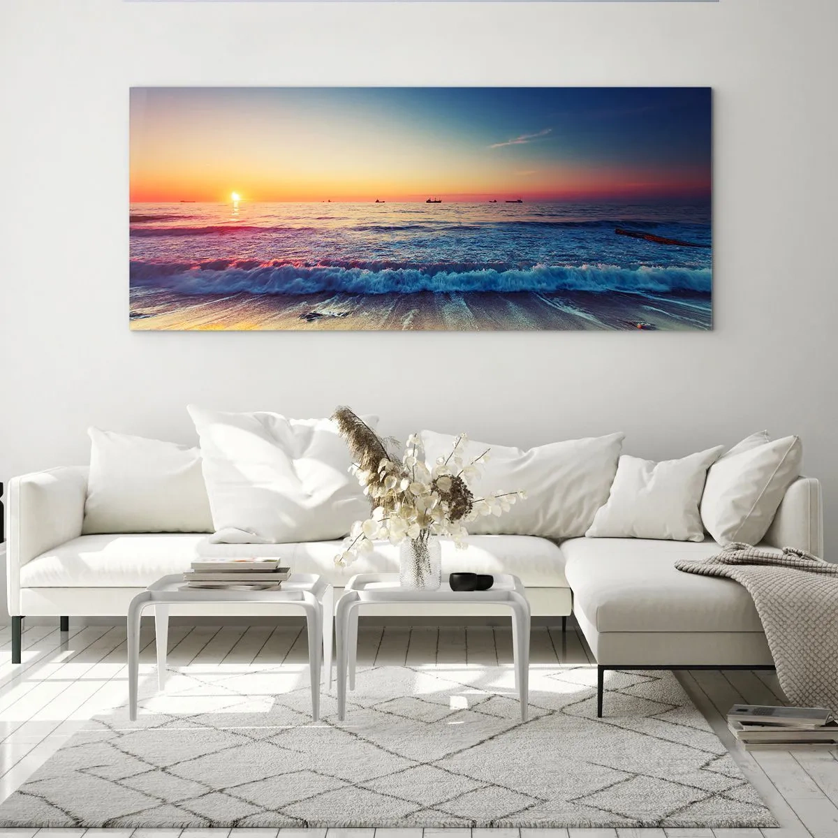 Schilderen op glas - Hoe zit het met de horizon? - 140x50 cm